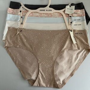 Anne Klein Soft Brushed Pastel Microfiber Laser Cut Tech Sealed 5 pc Underwear